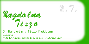 magdolna tiszo business card
